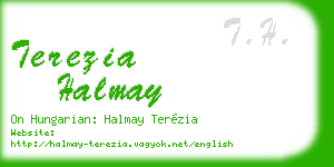 terezia halmay business card