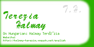 terezia halmay business card